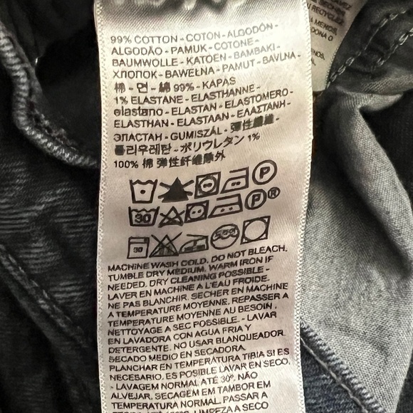 Levi's Wedgie Straight Fit Button Fly Jeans Black Size 29 EUC - Picture 9 of 10